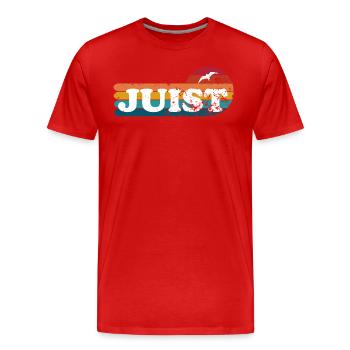 Insel Juist Ostfriesland - Männer Premium Bio T-Shirt - Rot - Vorne - Damien (186cm)