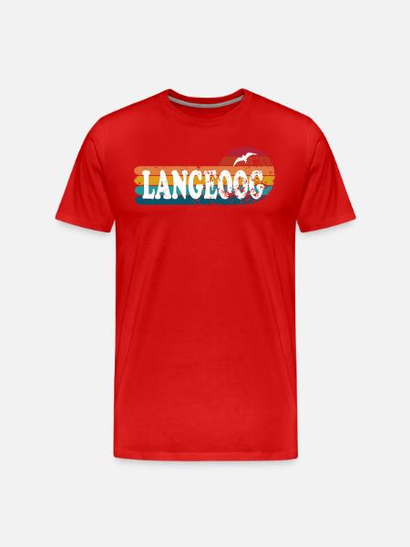 Langeoog - Männer Premium Bio T-Shirt - Rot