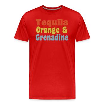 Tequila - Männer Premium Bio T-Shirt - Rot - Vorne - Damien (186cm)