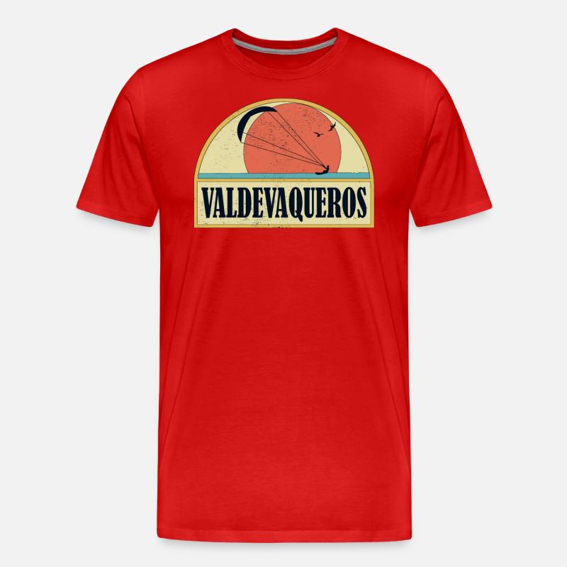 Kitesurfing Valdevaqueros - Männer Premium Bio T-Shirt - Rot