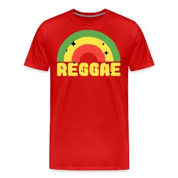 reggae - Männer Premium Bio T-Shirt - Rot - Vorne - Damien (186cm)