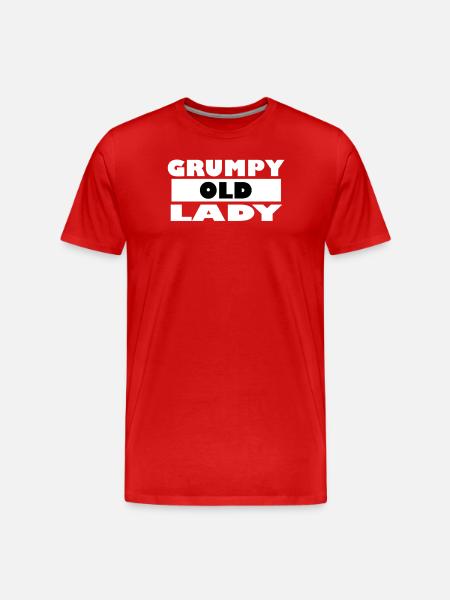 grumpy old lady - Männer Premium Bio T-Shirt - Rot