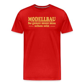 modellbau Diorama - Männer Premium Bio T-Shirt - Rot - Vorne - Damien (186cm)