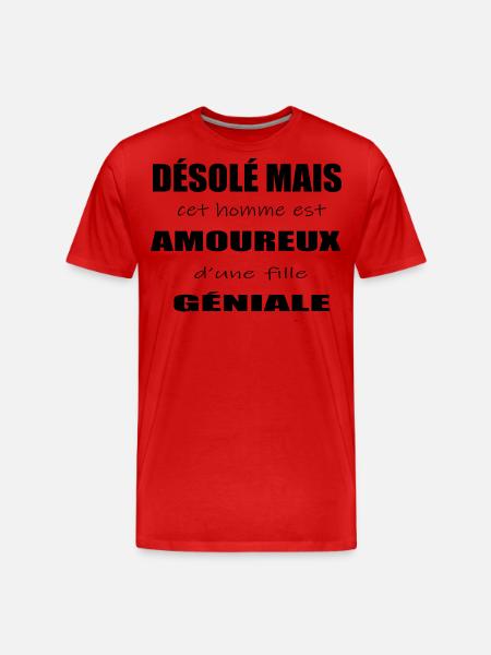 Homme Amoureux - T-shirt bio Premium Homme - rouge
