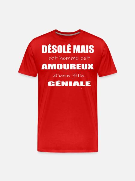 Homme Amoureux - T-shirt bio Premium Homme - rouge
