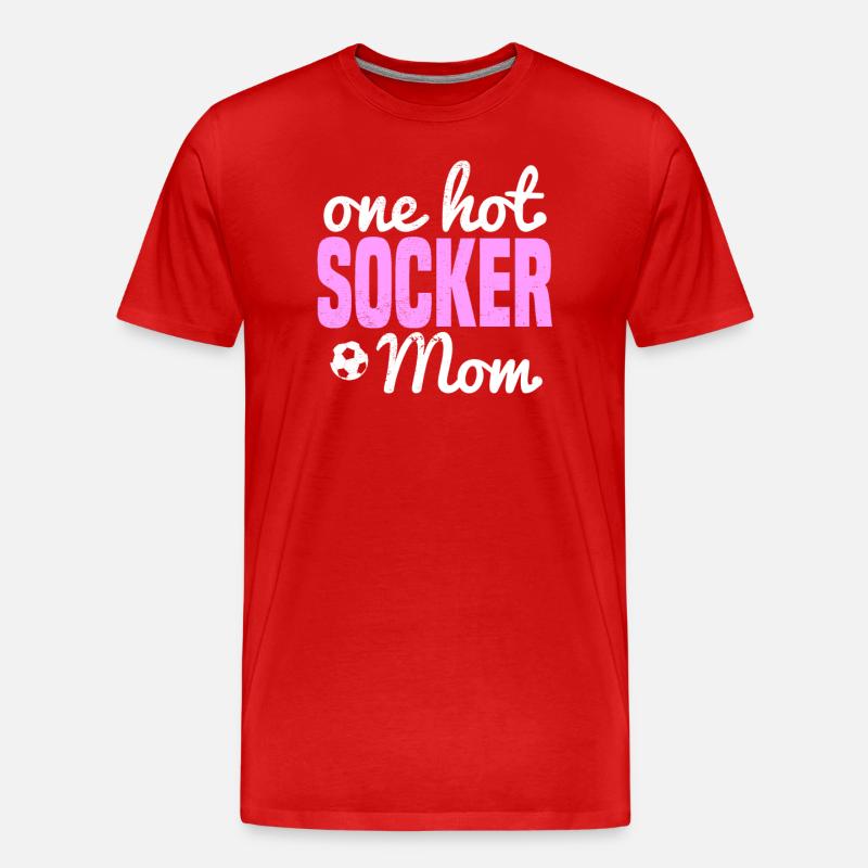 socker mom - Männer Premium Bio T-Shirt - Rot