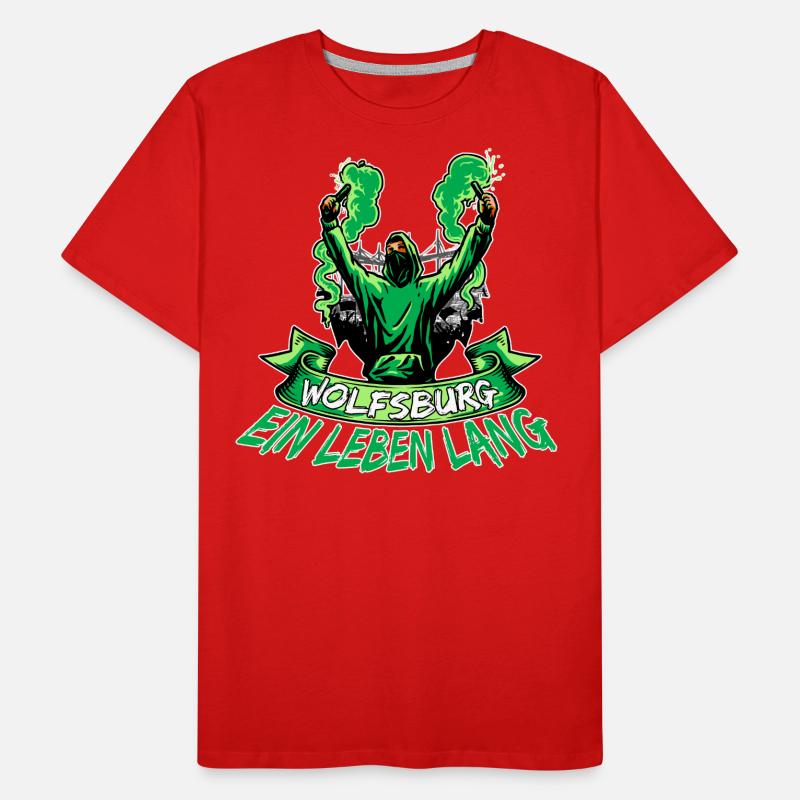 Wolfsburg ein Leben lang Männer Premium Bio T-Shirt