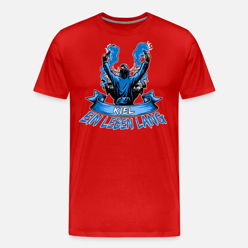 Kiel ein Leben lang - Männer Premium Bio T-Shirt - Rot