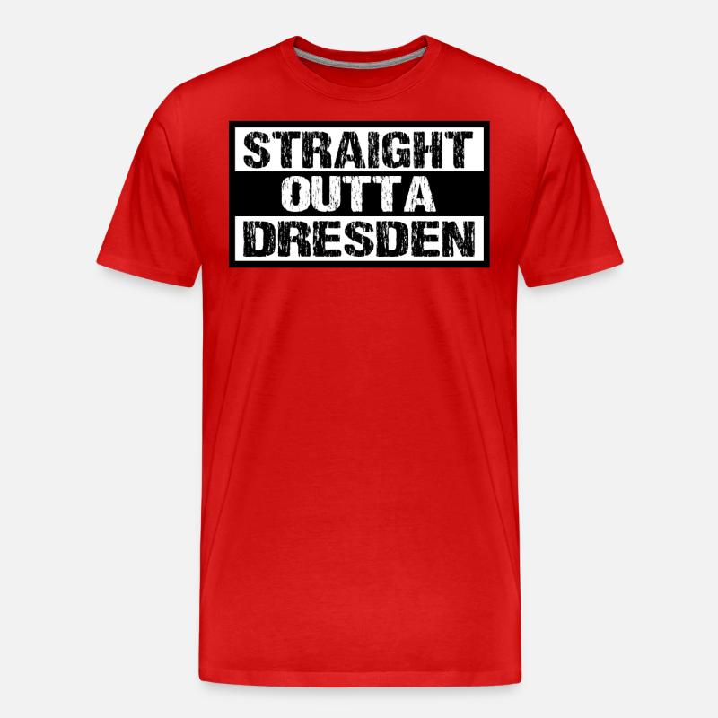 Dresden - Männer Premium Bio T-Shirt - Rot