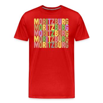 Schloss Moritzburg bund - Männer Premium Bio T-Shirt - Rot - Vorne - Damien (186cm)