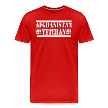 Afghanistan Veteran - Men's Premium Organic T-Shirt - red - Front - Damien (186cm)