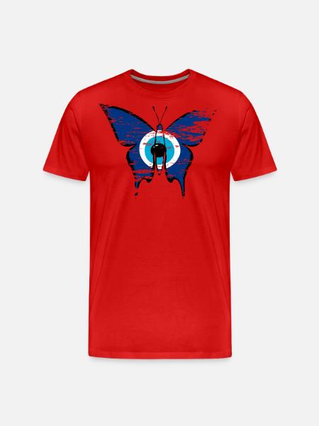 Papillon Nazar utilisé - T-shirt bio Premium Homme - rouge