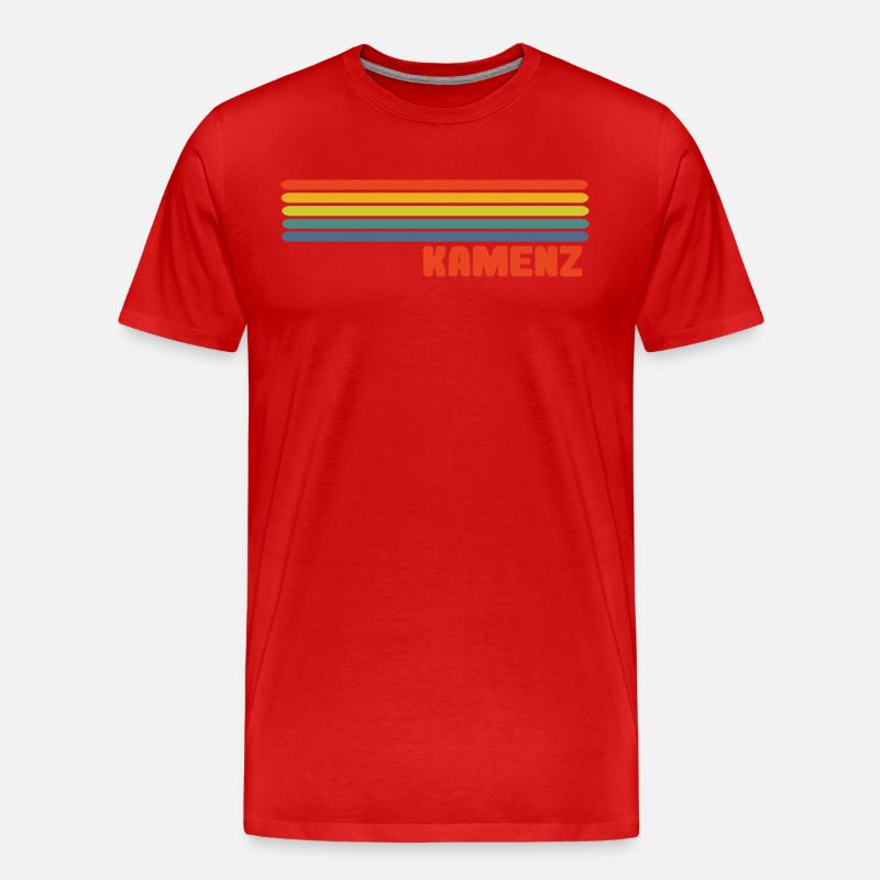 Kamenz bunter Regenbogen - Männer Premium Bio T-Shirt - Rot