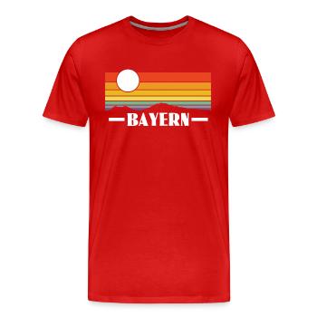 Bayern - Männer Premium Bio T-Shirt - Rot - Vorne - Damien (186cm)
