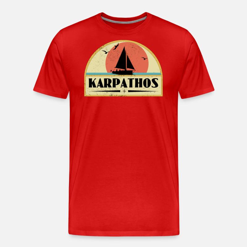 Karpathos - Männer Premium Bio T-Shirt - Rot