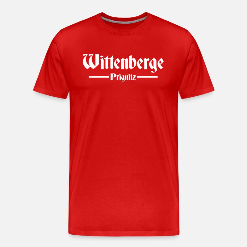 Wittenberge - Männer Premium Bio T-Shirt - Rot