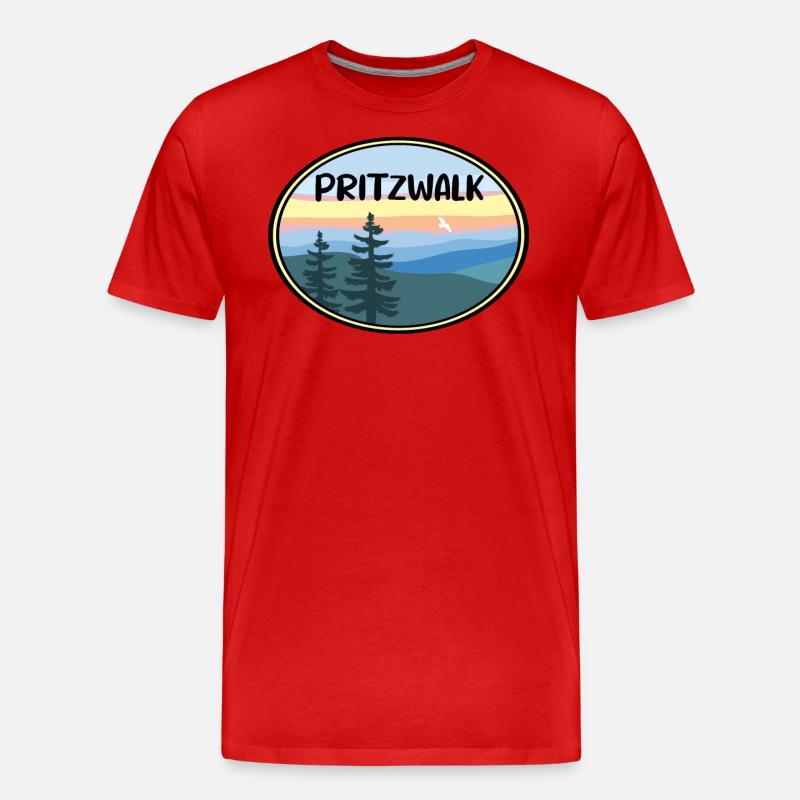 Pritzwalk - Männer Premium Bio T-Shirt - Rot