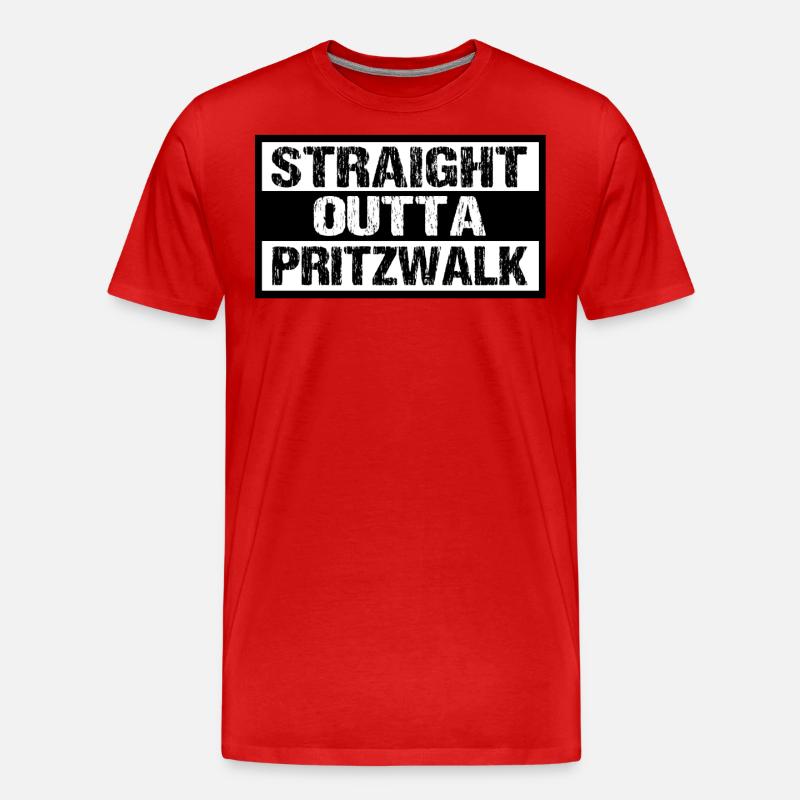 Pritzwalk - Männer Premium Bio T-Shirt - Rot