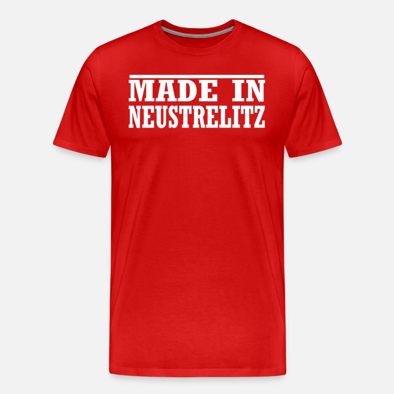 Neustrelitz - Männer Premium Bio T-Shirt - Rot