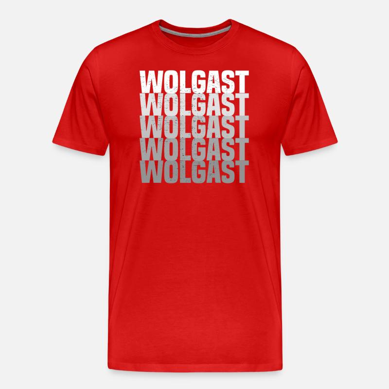 Wolgast - Männer Premium Bio T-Shirt - Rot