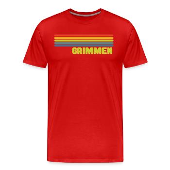 grimmen 05 - Männer Premium Bio T-Shirt - Rot - Vorne - Damien (186cm)