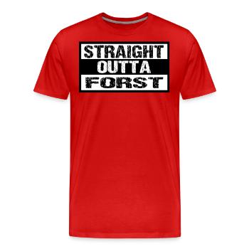 Forst - Männer Premium Bio T-Shirt - Rot - Vorne - Damien (186cm)