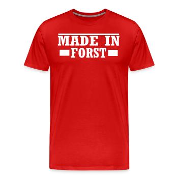 Forst Lausitz - Männer Premium Bio T-Shirt - Rot - Vorne - Damien (186cm)