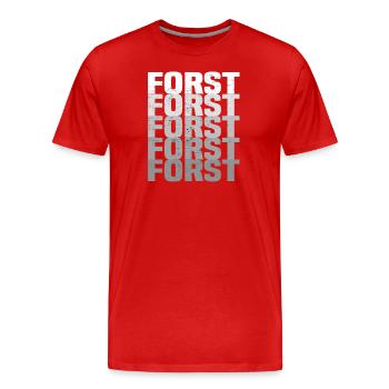 Forst - Männer Premium Bio T-Shirt - Rot - Vorne - Damien (186cm)