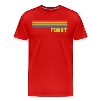 Forst Lausitz - Männer Premium Bio T-Shirt - Rot - Vorne - Damien (186cm)