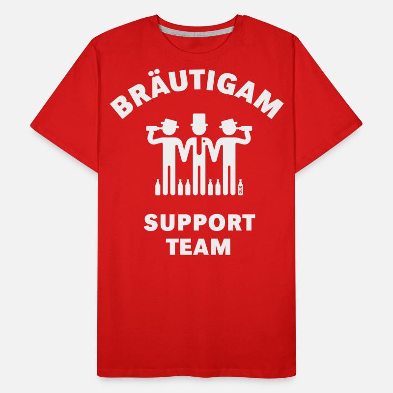 Bräutigam Support Team (JGA / Polterabend / White) Männer Premium Bio T-Shirt