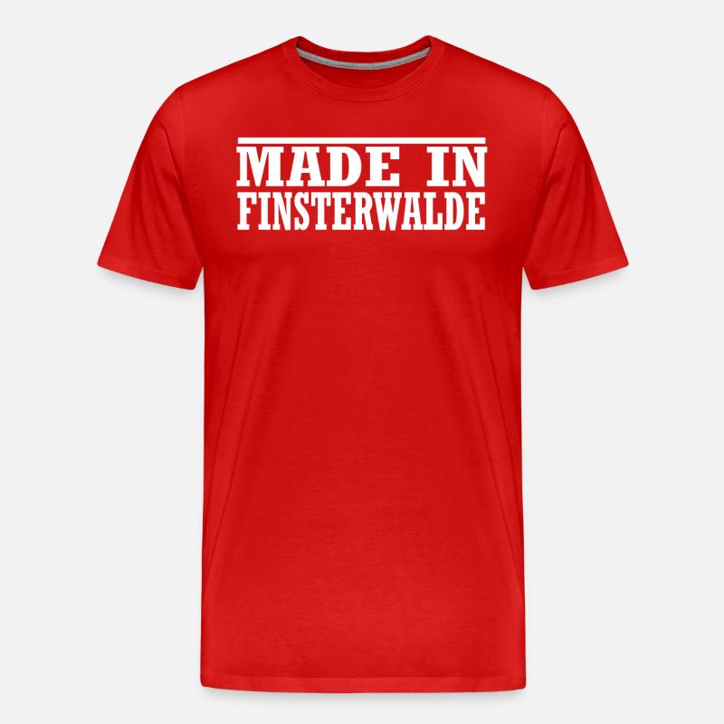 Finsterwalde - Männer Premium Bio T-Shirt - Rot