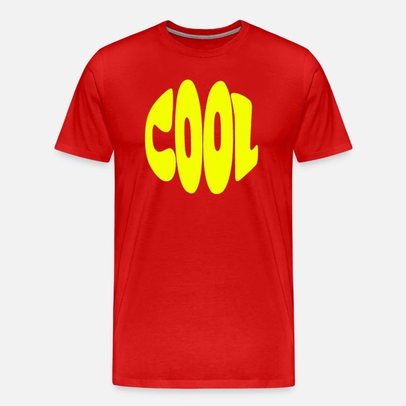 cool gelb comic - Männer Premium Bio T-Shirt - Rot