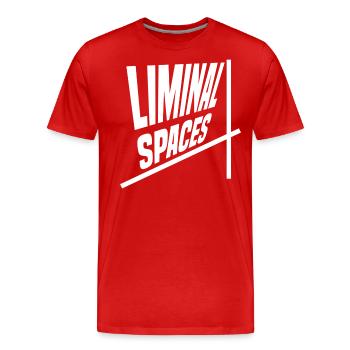Espaces liminaux - T-shirt bio Premium Homme - rouge - Devant - Damien (186cm)