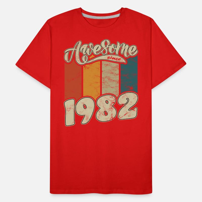 1982 Birthday Awesome since Retro Men's Premium Organic T-Shirt