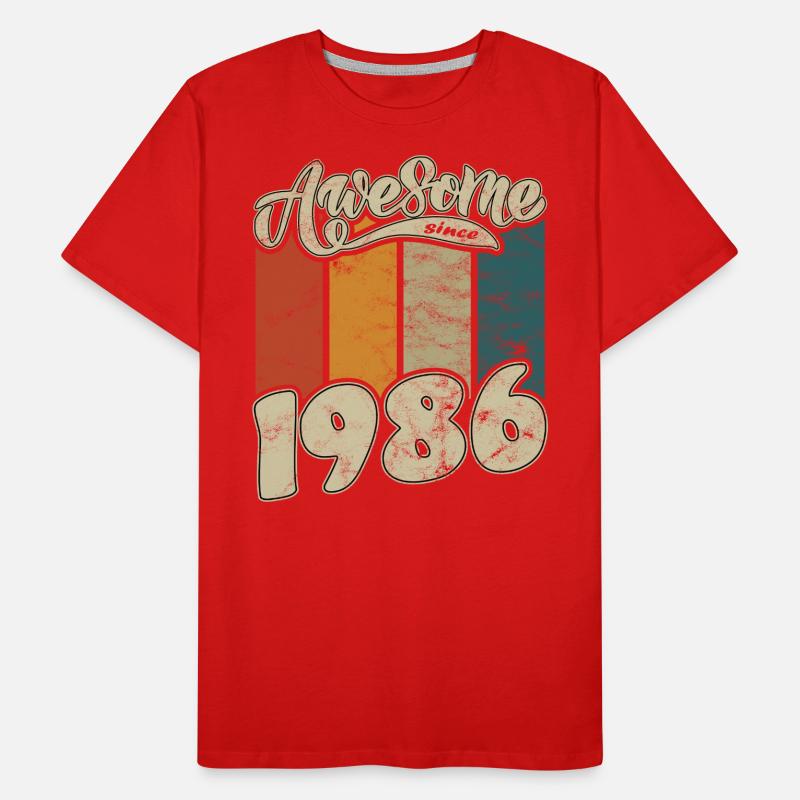 1986 Geburtstag Awesome since Retro Männer Premium Bio T-Shirt