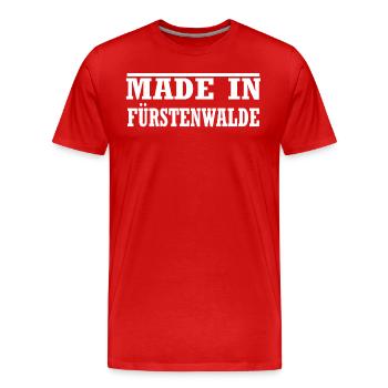Fürstenwalde Spree - Männer Premium Bio T-Shirt - Rot - Vorne - Damien (186cm)