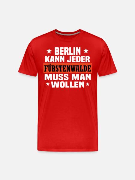 Fürstenwalde Spree - Männer Premium Bio T-Shirt - Rot