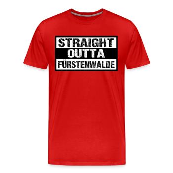 Fürstenwalde Spree - Männer Premium Bio T-Shirt - Rot - Vorne - Damien (186cm)