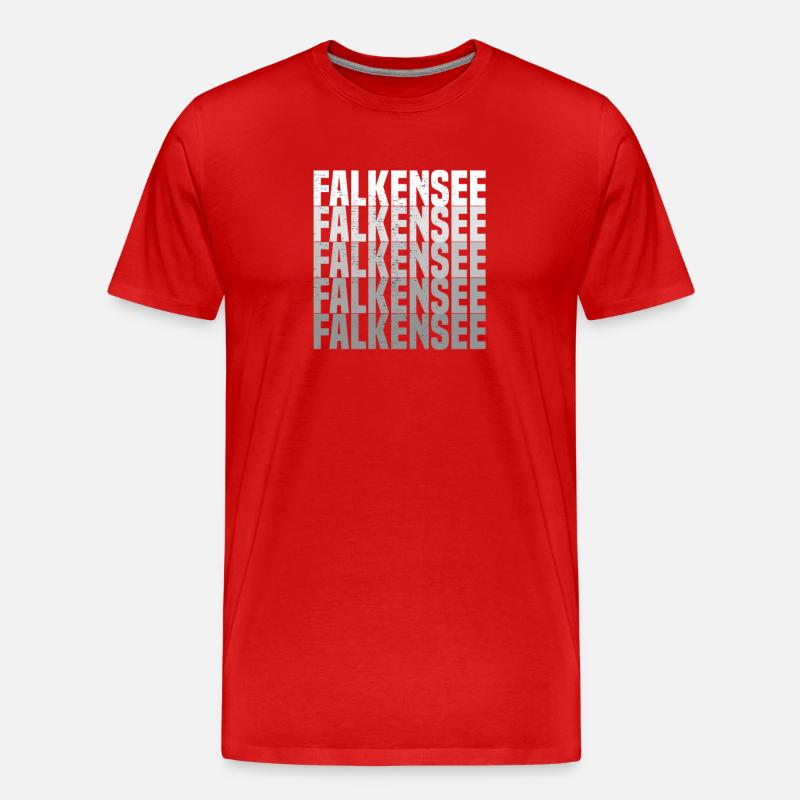 Falkensee - Männer Premium Bio T-Shirt - Rot