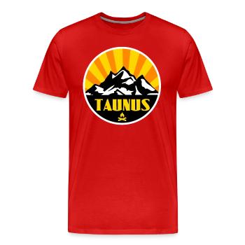 Taunus Sonnenstrahlen - Männer Premium Bio T-Shirt - Rot - Vorne - Damien (186cm)