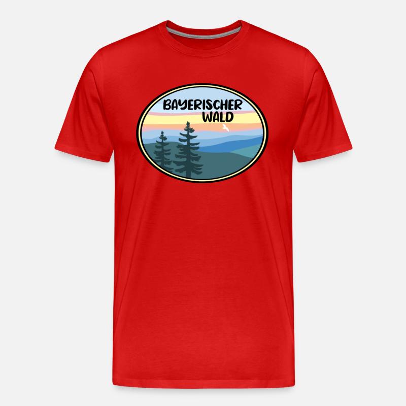 Bayrischer Wald - Männer Premium Bio T-Shirt - Rot