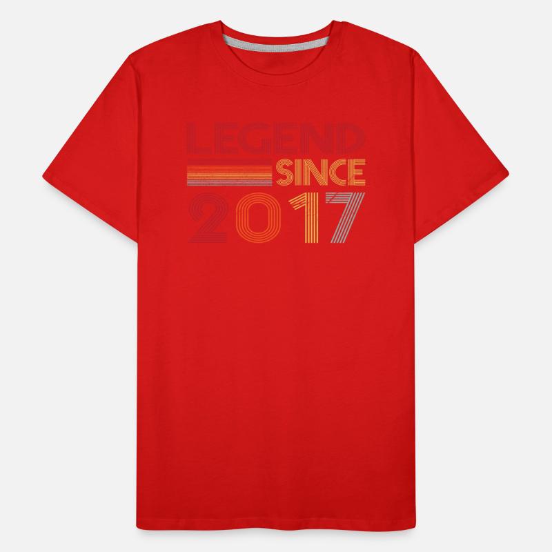 2017 Geburtstag Legend since Retro Vintage Männer Premium Bio T-Shirt