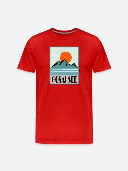 Gosausee - Männer Premium Bio T-Shirt - Rot