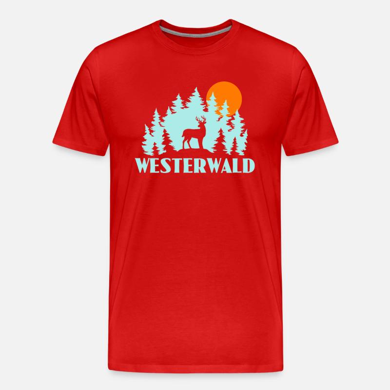 Westerwald - Männer Premium Bio T-Shirt - Rot