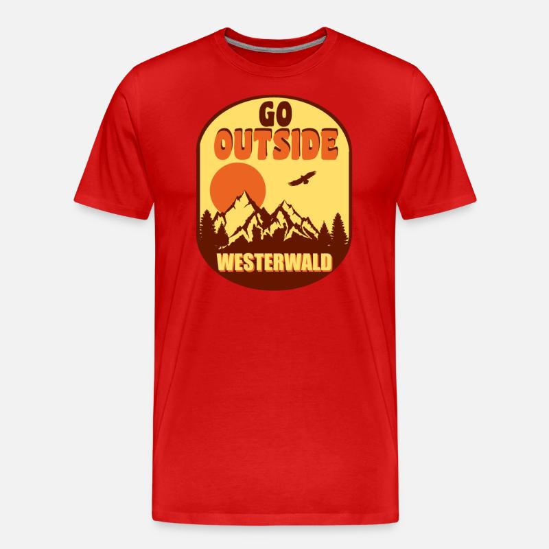 Westerwald - Männer Premium Bio T-Shirt - Rot