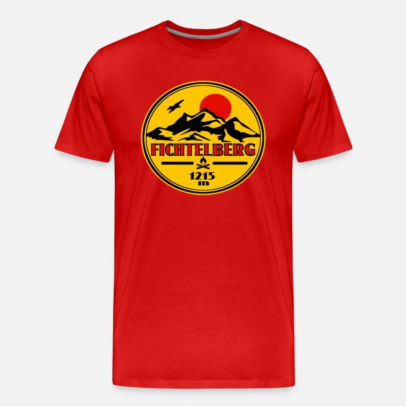 Fichtelberg - Männer Premium Bio T-Shirt - Rot