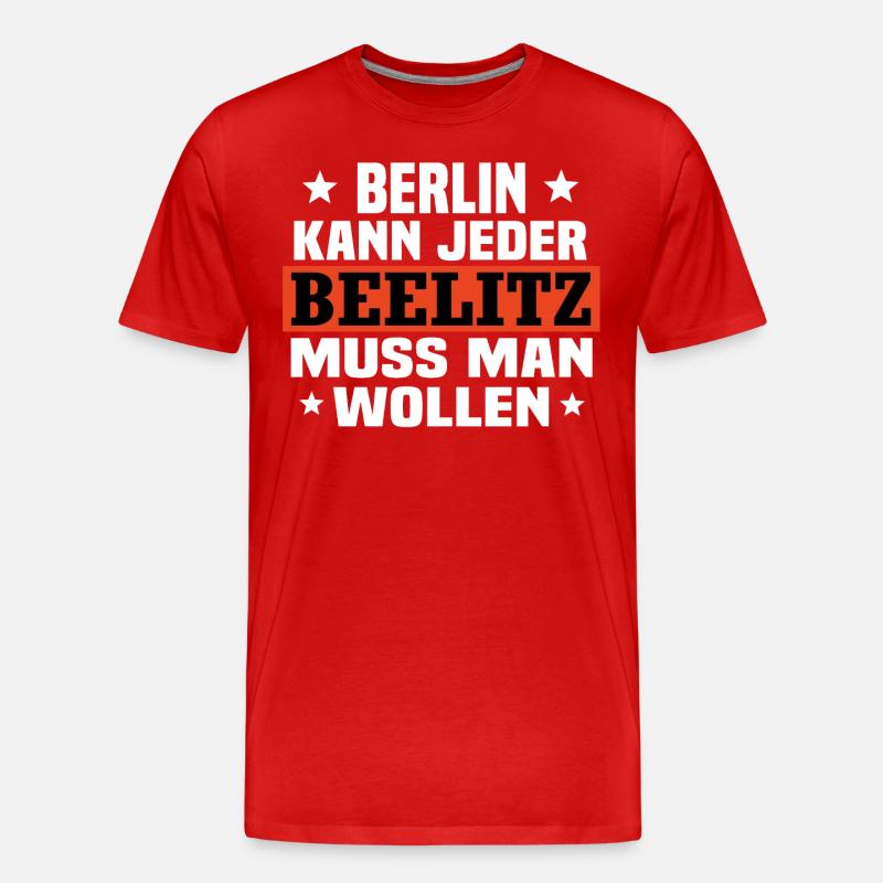 Beelitz - Männer Premium Bio T-Shirt - Rot