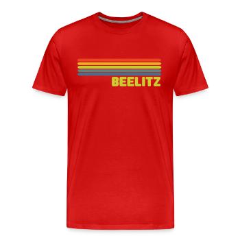 Beelitz - Männer Premium Bio T-Shirt - Rot - Vorne - Damien (186cm)