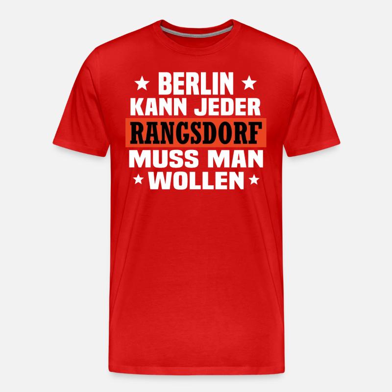 Rangsdorf - Männer Premium Bio T-Shirt - Rot