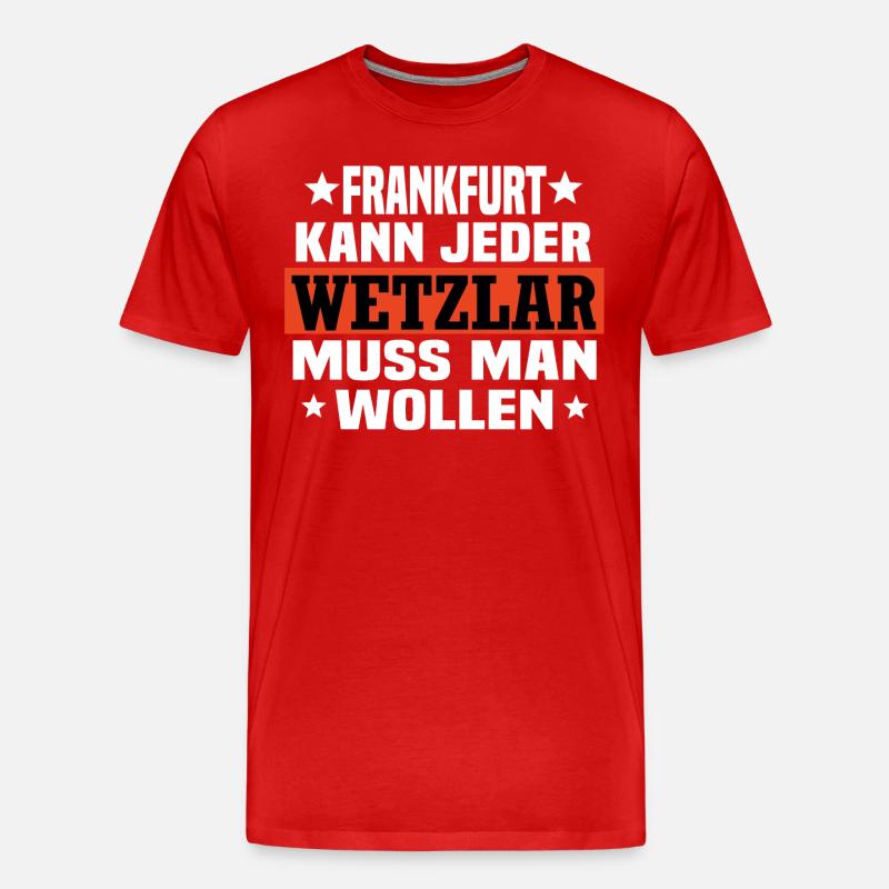 Wetzlar - Männer Premium Bio T-Shirt - Rot